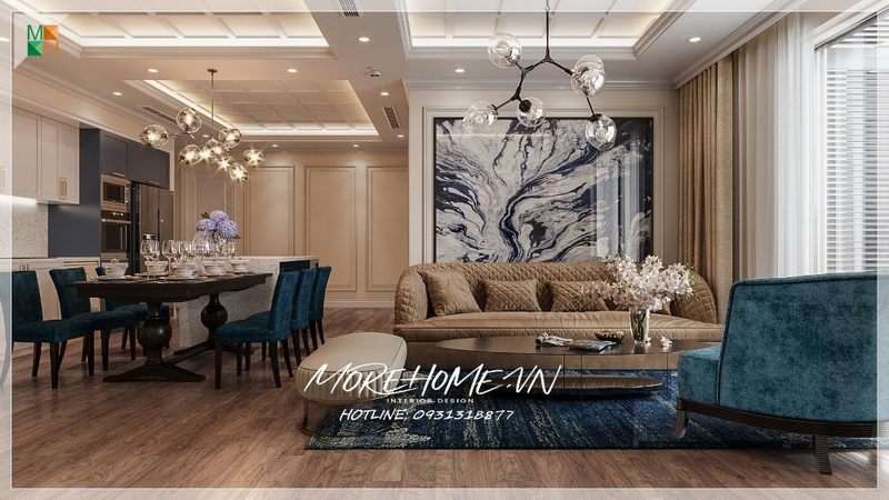 Trang trí nội thất sắp xếp phù hợp với không gian diện tích và đáp ứng mục đích sử dụng của gia chủ mang tới không gian sống tiện nghi thoải mái.